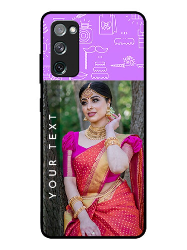 Custom Galaxy S20 FE Custom Metal Phone CaseBirthday Icons Design