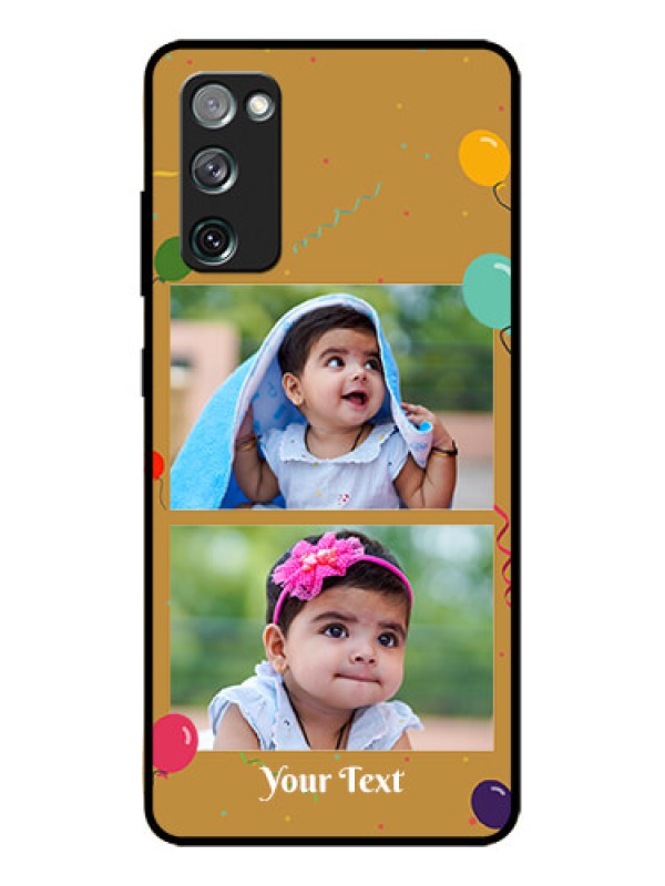 Custom Galaxy S20 FE Custom Metal Phone CaseImage Holder With Birthday Celebrations Design