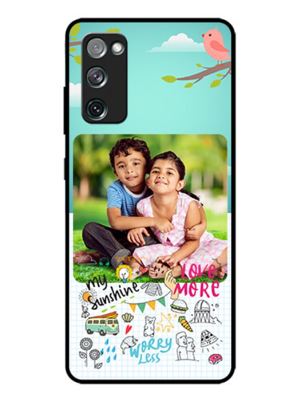 Custom Galaxy S20 FE Custom Metal Phone CaseDoodle Love Design
