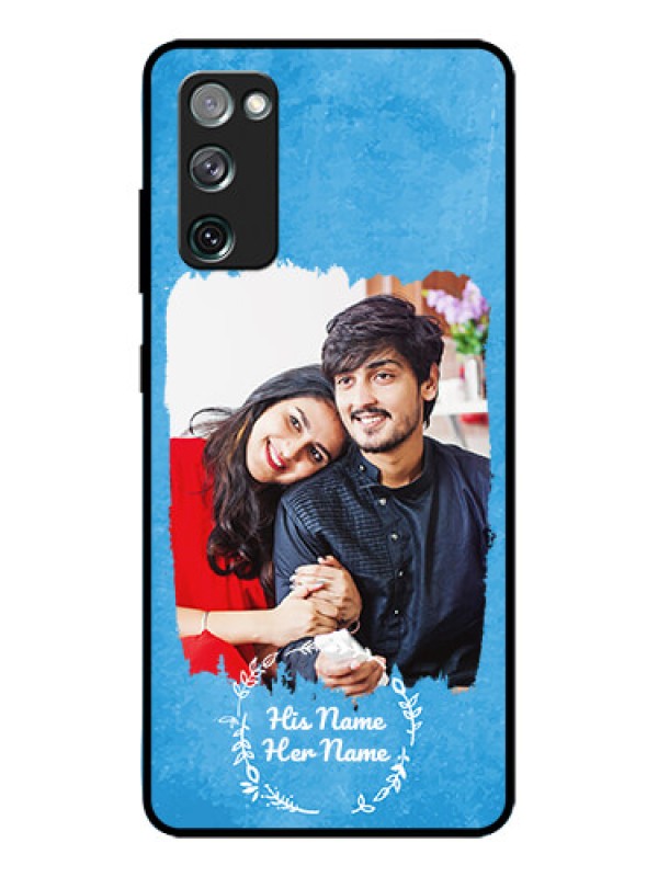 Custom Galaxy S20 FE Custom Metal Phone CaseBlue Color Vintage Design