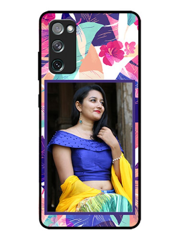 Custom Galaxy S20 FE Custom Metal Phone CaseAbstract Floral Design