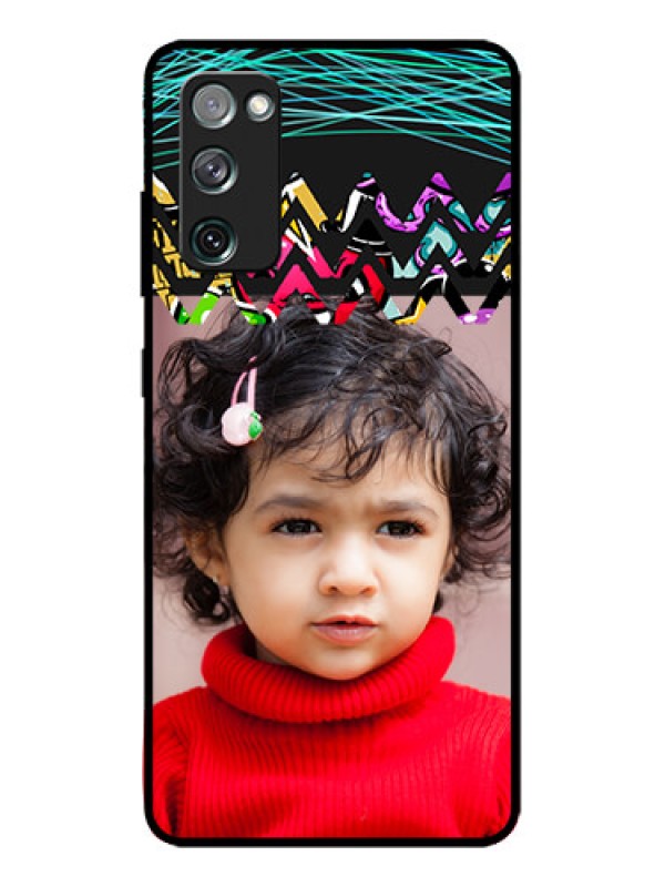Custom Galaxy S20 FE Custom Metal Phone CaseNeon Abstract Design
