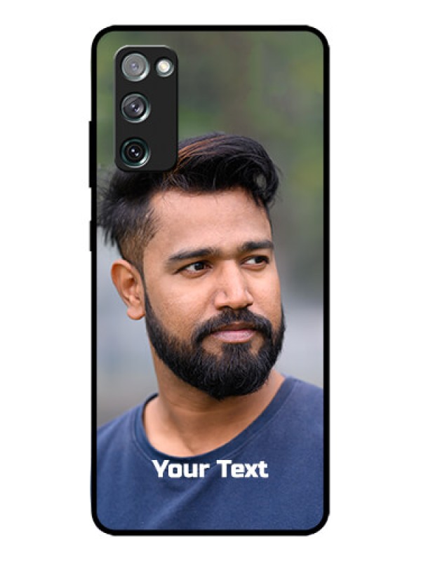 Custom Galaxy S20 FE Custom Metal Phone CasePhoto With Text Design