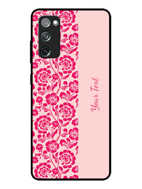 Custom Galaxy S20 FE Custom Metal Phone CaseAttractive Floral Pattern Design