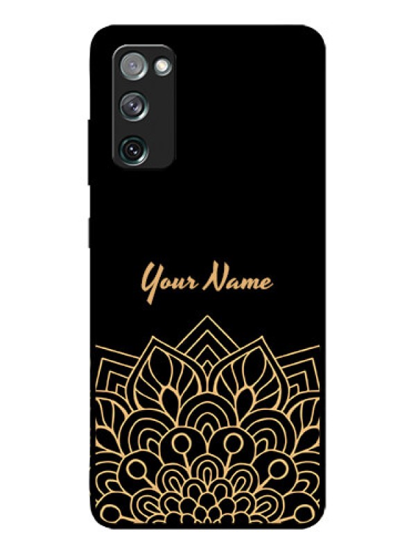 Custom Galaxy S20 FE Custom Metal Phone CaseGolden Mandala Design