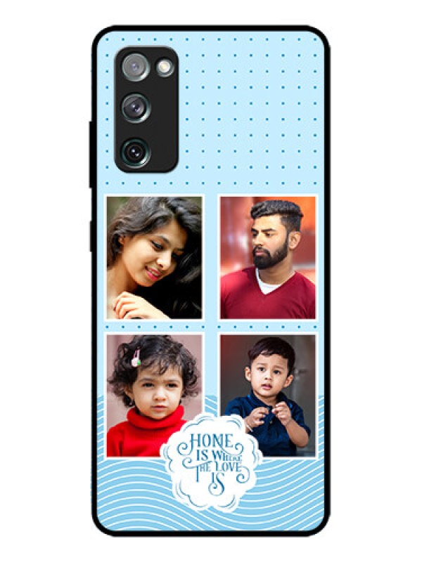Custom Galaxy S20 FE Custom Metal Phone CaseCute Love Quote With 4 Pic Upload Design