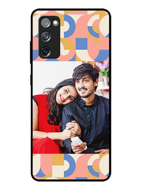 Custom Galaxy S20 FE Custom Metal Phone CaseSemi - Circle Maze Pattern Design