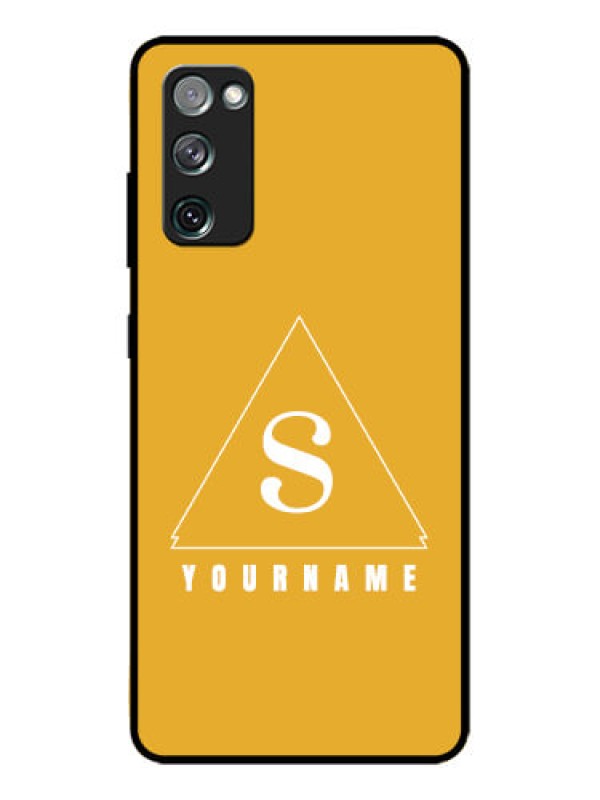 Custom Galaxy S20 FE Custom Metal Phone CaseSimple Triangle Design