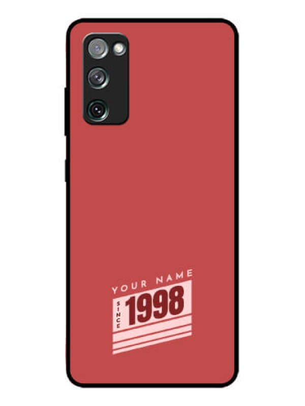 Custom Galaxy S20 FE Custom Metal Phone CaseRed Custom Year Of Birth Design
