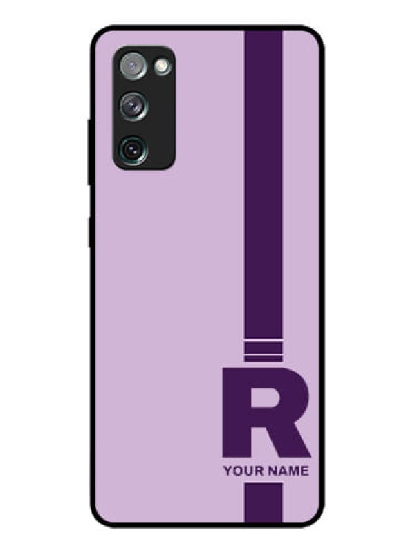 Custom Galaxy S20 FE Custom Metal Phone CaseSimple Dual Tone Stripe With Name Design