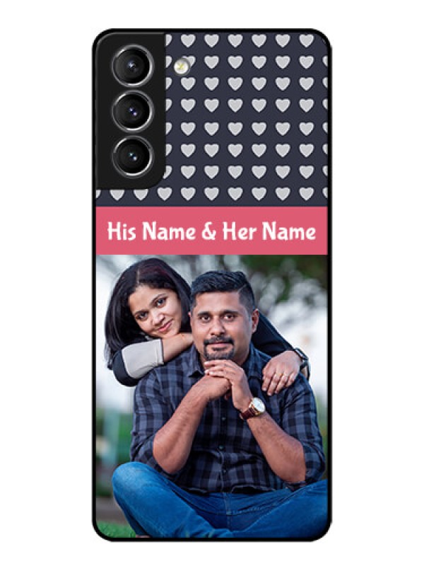 Custom Galaxy S21 Plus Custom Metal Phone Case - Love Symbols Design