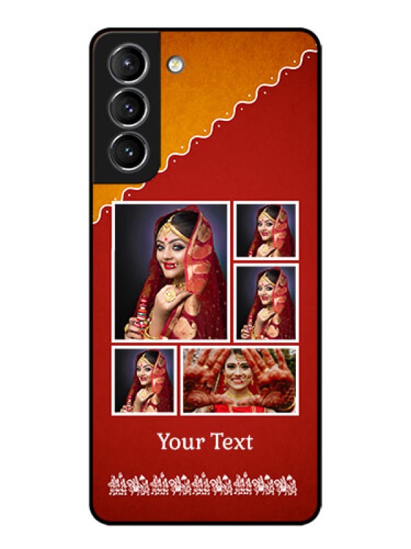 Custom Galaxy S21 Plus Custom Metal Phone Case - Wedding Pic Upload Design