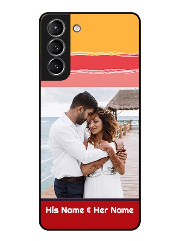 Custom Galaxy S21 Plus Custom Metal Phone Case - Colorful Case Design