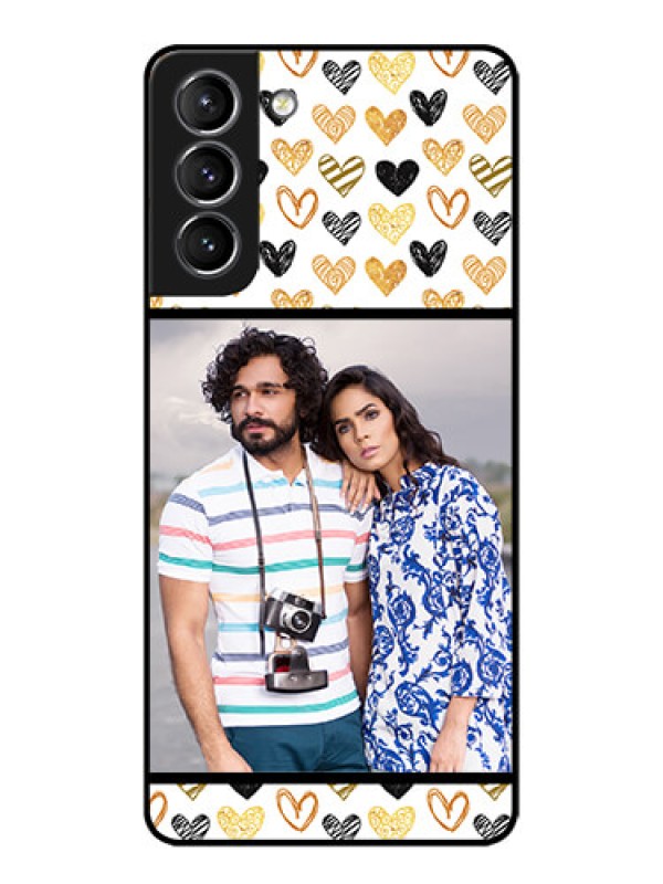 Custom Galaxy S21 Plus Custom Metal Phone Case - Love Symbol Design