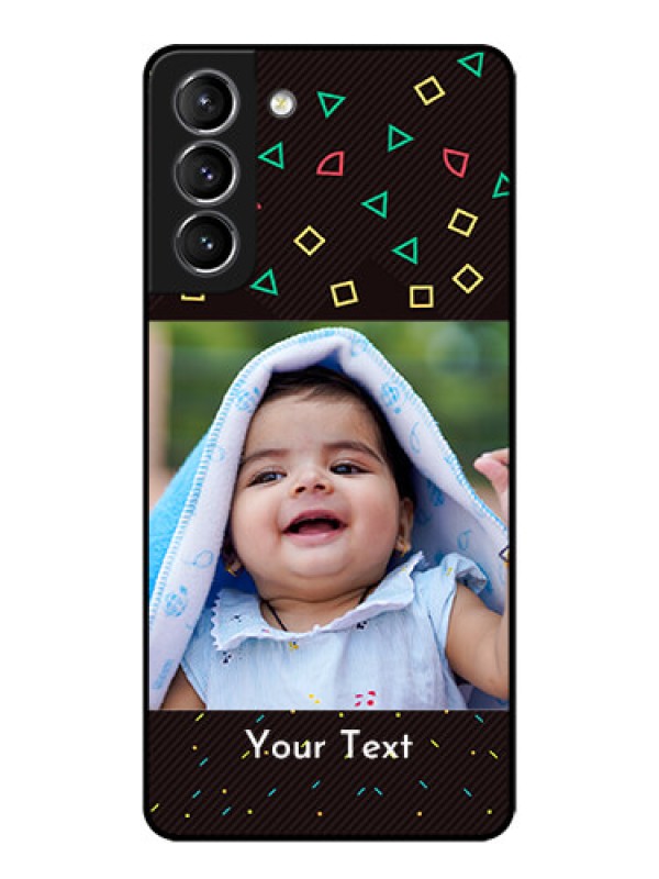 Custom Galaxy S21 Plus Custom Metal Phone Case - With Confetti Birthday Design