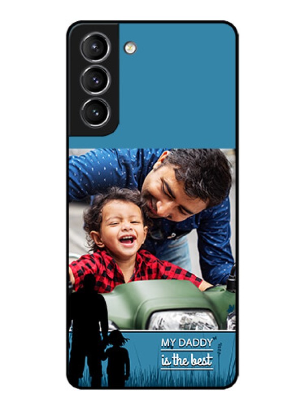 Custom Galaxy S21 Plus Custom Metal Phone Case - Best Dad Design