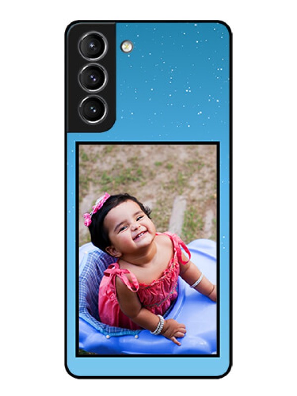 Custom Galaxy S21 Plus Custom Metal Phone Case - Wave Pattern Colorful Design