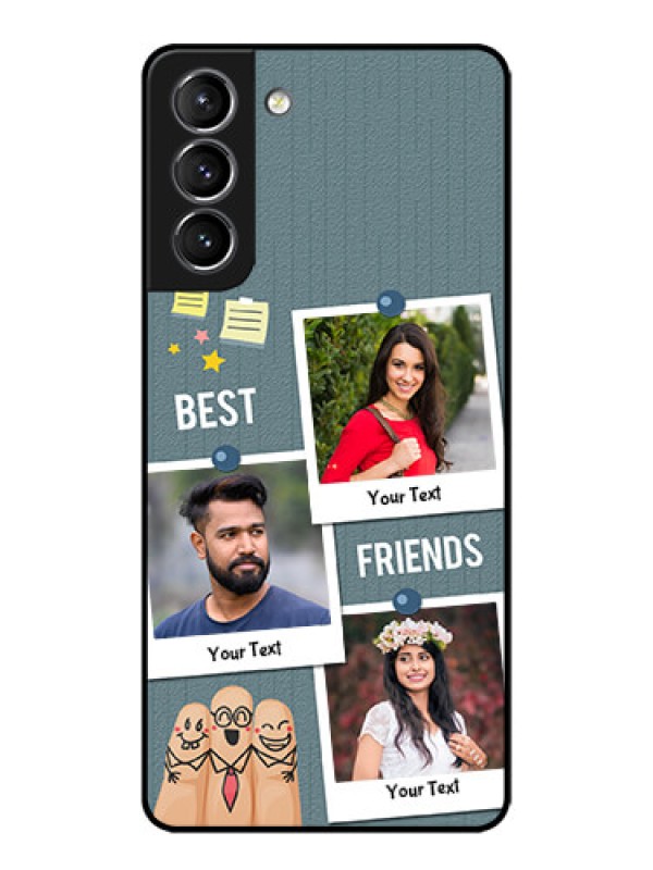 Custom Galaxy S21 Plus Custom Metal Phone Case - Sticky Frames And Friendship Design