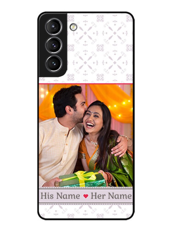 Custom Galaxy S21 Plus Custom Metal Phone Case - With Photo And Ethnic Design