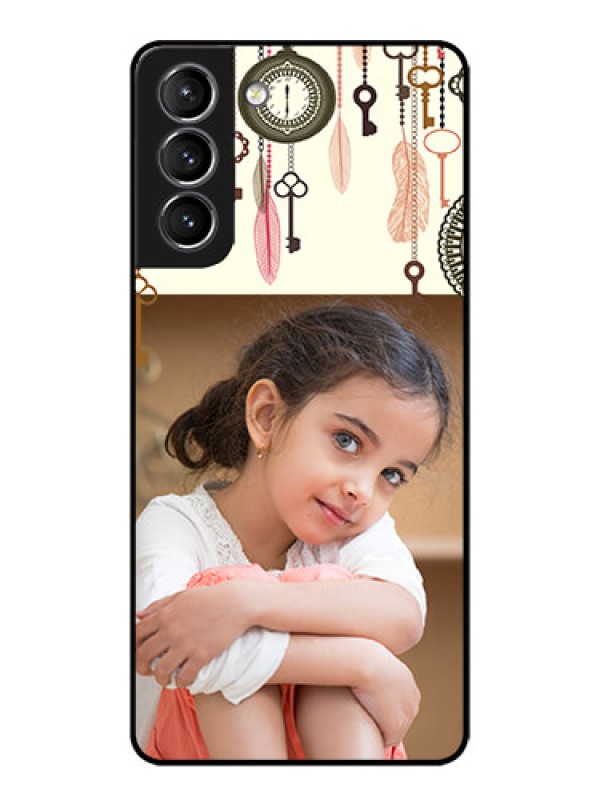 Custom Galaxy S21 Plus Custom Metal Phone Case - Boho Style Design