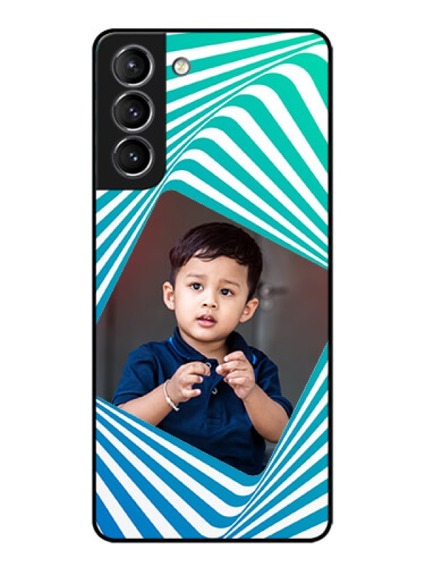 Custom Galaxy S21 Plus Custom Metal Phone Case - Abstract Spiral Design