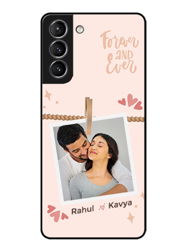 Custom Galaxy S21 Plus Custom Metal Phone Case - Forever And Ever Love Design