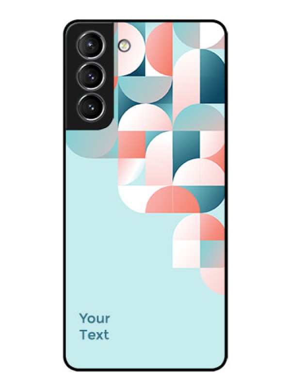 Custom Galaxy S21 Plus Custom Metal Phone Case - Stylish Semi - Circle Pattern Design