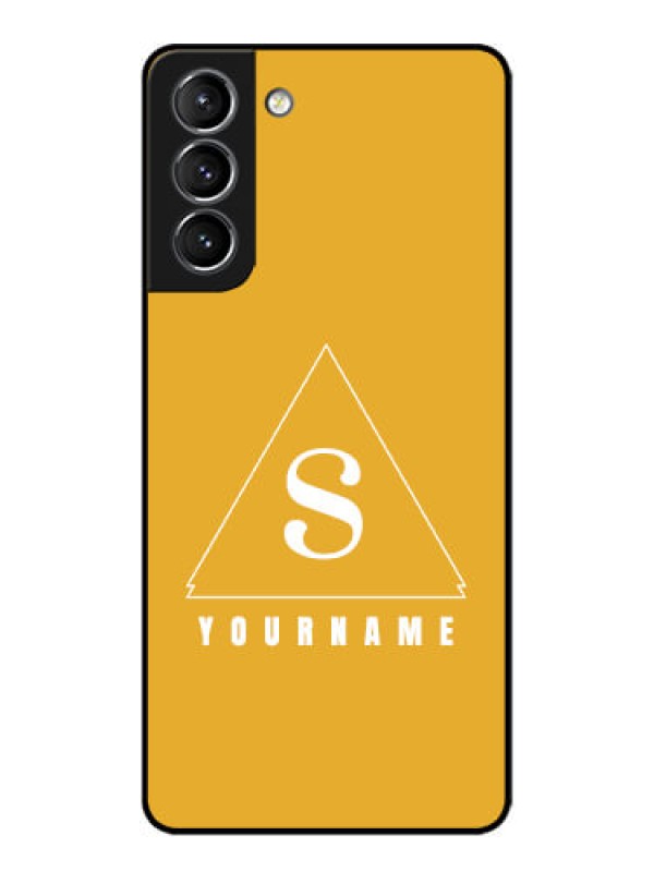 Custom Galaxy S21 Plus Custom Metal Phone Case - Simple Triangle Design
