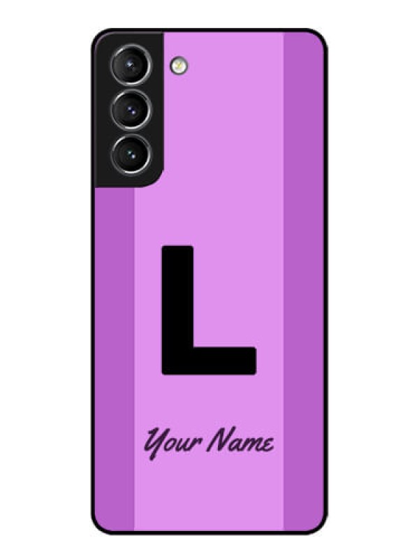 Custom Galaxy S21 Plus Custom Metal Phone Case - Tricolor Custom Text Design