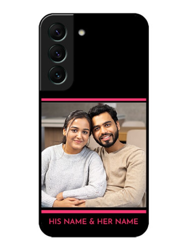 Custom Galaxy S22 5G Custom Metal Phone CaseWith Add Text Design