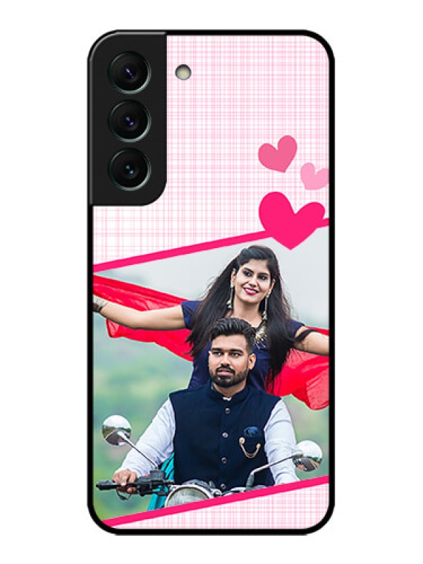 Custom Galaxy S22 5G Custom Metal Phone CaseLove Shape Heart Design