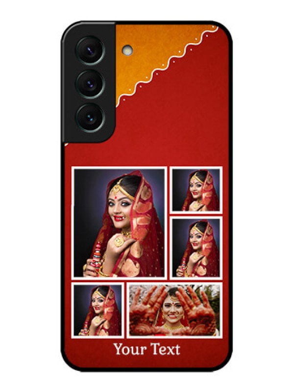 Custom Galaxy S22 5G Custom Metal Phone CaseWedding Pic Upload Design