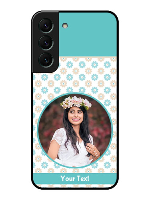 Custom Galaxy S22 5G Custom Metal Phone CaseBeautiful Flowers Design