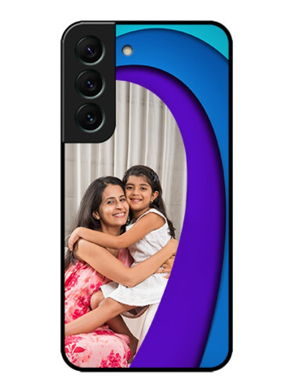 Custom Galaxy S22 5G Custom Metal Phone CaseSimple Pattern Design