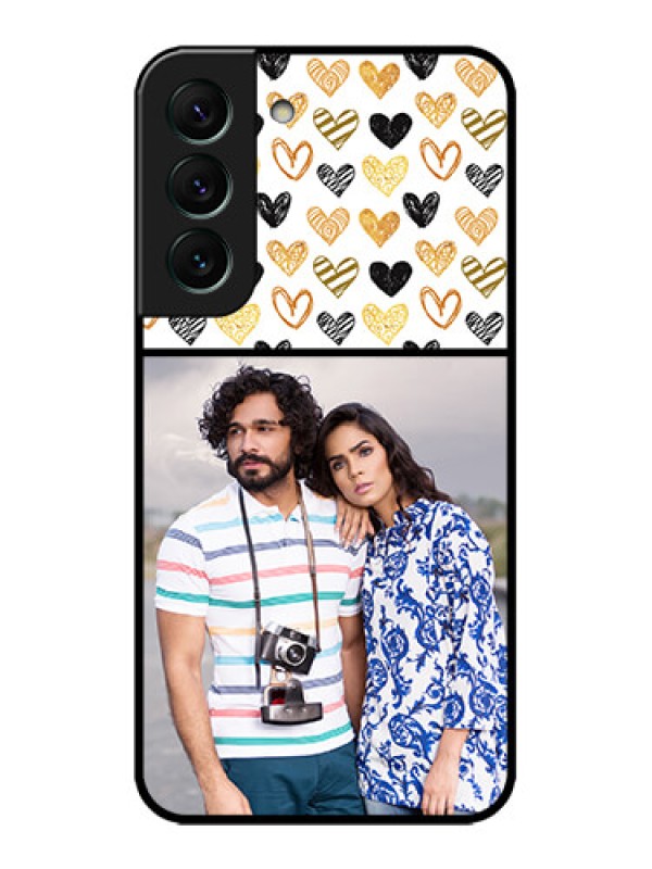 Custom Galaxy S22 5G Custom Metal Phone CaseLove Symbol Design