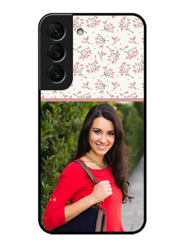 Custom Galaxy S22 5G Custom Metal Phone CaseStunning Floral Design