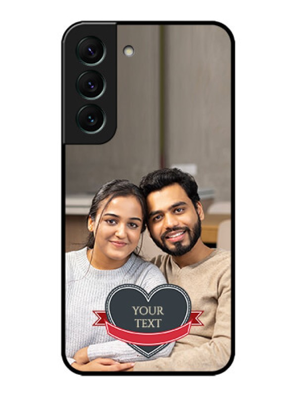 Custom Galaxy S22 5G Custom Metal Phone CaseJust Married Couple Design