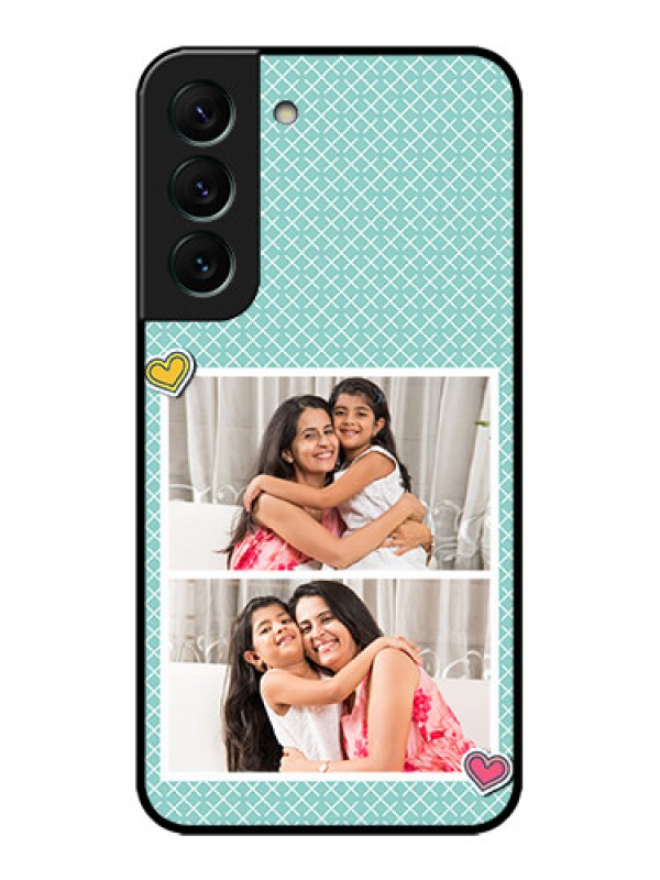 Custom Galaxy S22 5G Custom Metal Phone Case2 Image Holder With Pattern Design