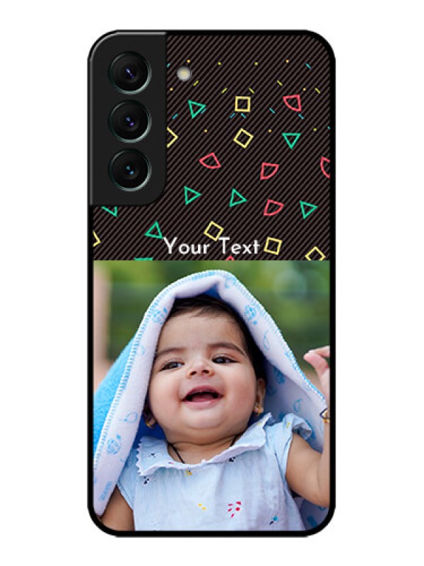 Custom Galaxy S22 5G Custom Metal Phone CaseWith Confetti Birthday Design