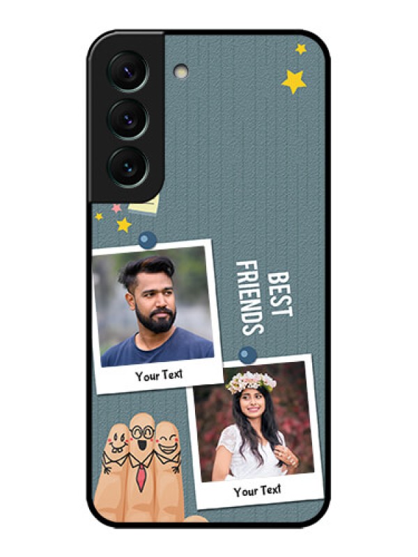 Custom Galaxy S22 5G Custom Metal Phone CaseSticky Frames And Friendship Design