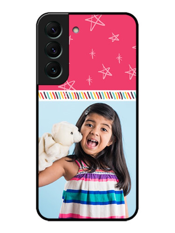 Custom Galaxy S22 5G Custom Metal Phone CaseLine Art Design