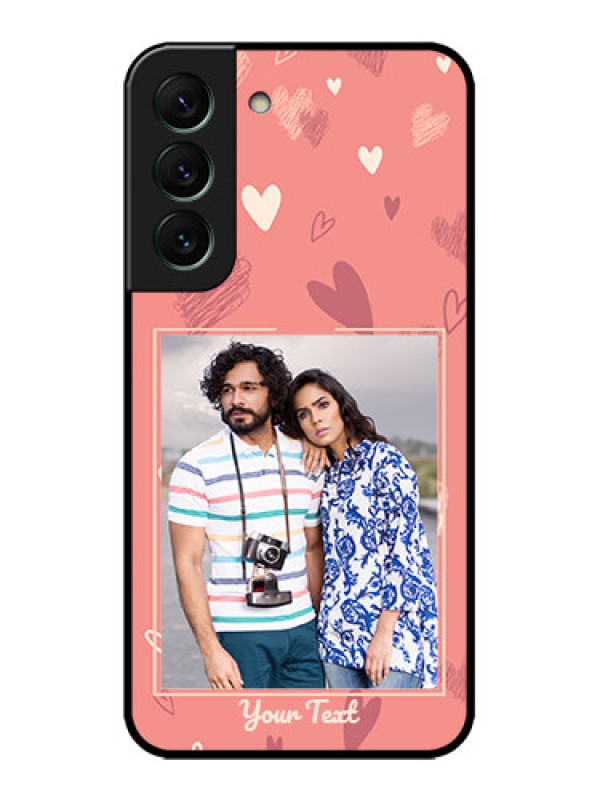 Custom Galaxy S22 5G Custom Metal Phone CaseLove Doodle Art Design