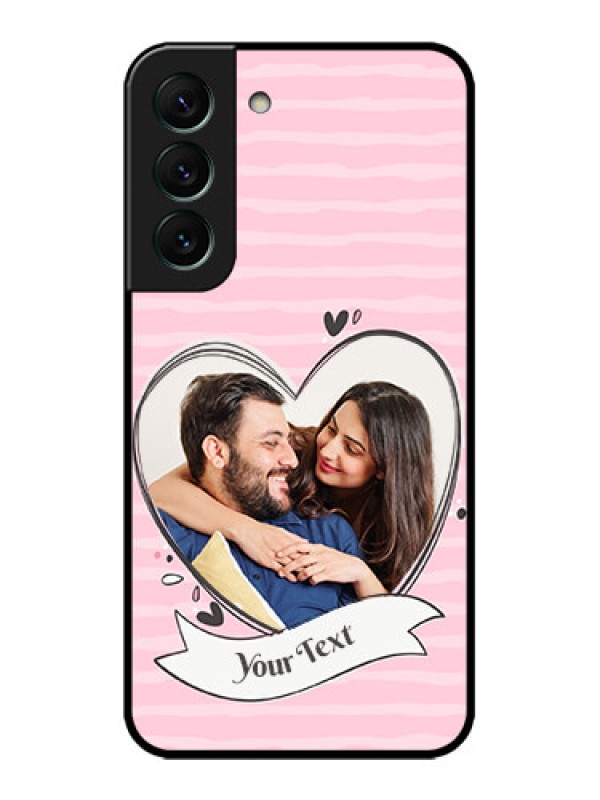 Custom Galaxy S22 5G Custom Metal Phone CaseVintage Heart Design
