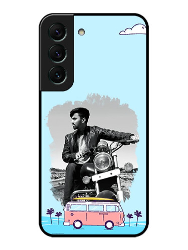 Custom Galaxy S22 5G Custom Metal Phone CaseTravel and Adventure Design