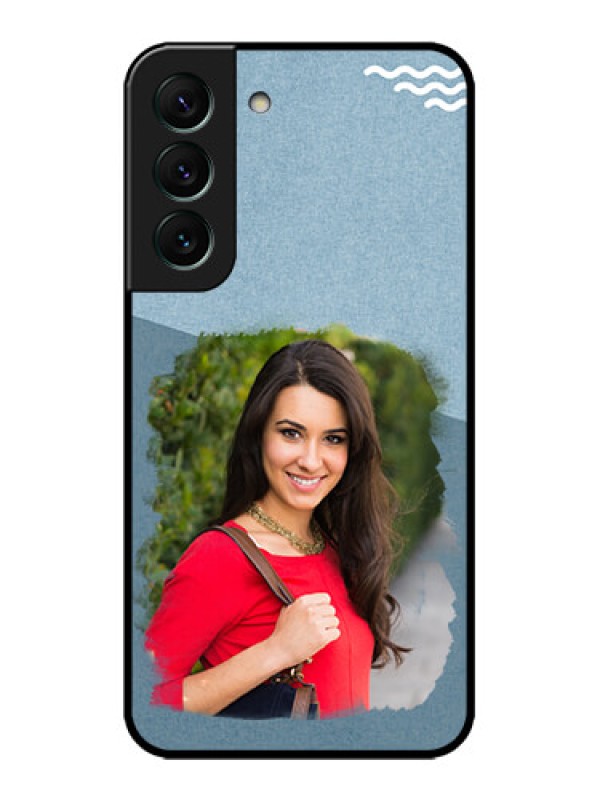Custom Galaxy S22 5G Custom Metal Phone CaseGrunge Line Art Design
