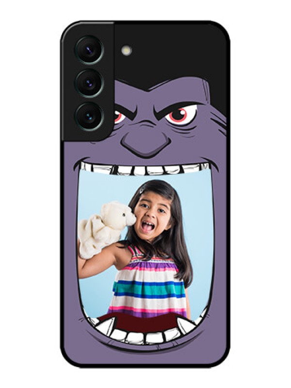 Custom Galaxy S22 5G Custom Metal Phone CaseAngry Monster Design