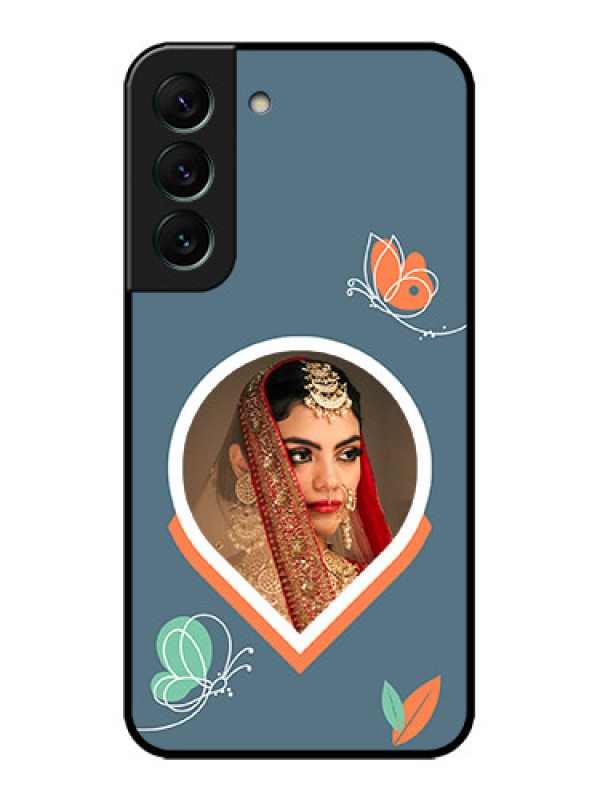 Custom Galaxy S22 5G Custom Metal Phone CaseDroplet Butterflies Design