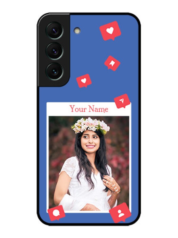 Custom Galaxy S22 5G Custom Metal Phone CaseLike Share And Comment Design