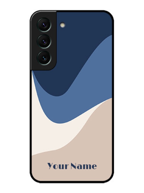 Custom Galaxy S22 5G Custom Metal Phone CaseAbstract Drip Art Design