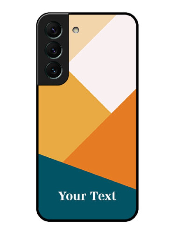 Custom Galaxy S22 5G Custom Metal Phone CaseStacked Multi - Colour Design